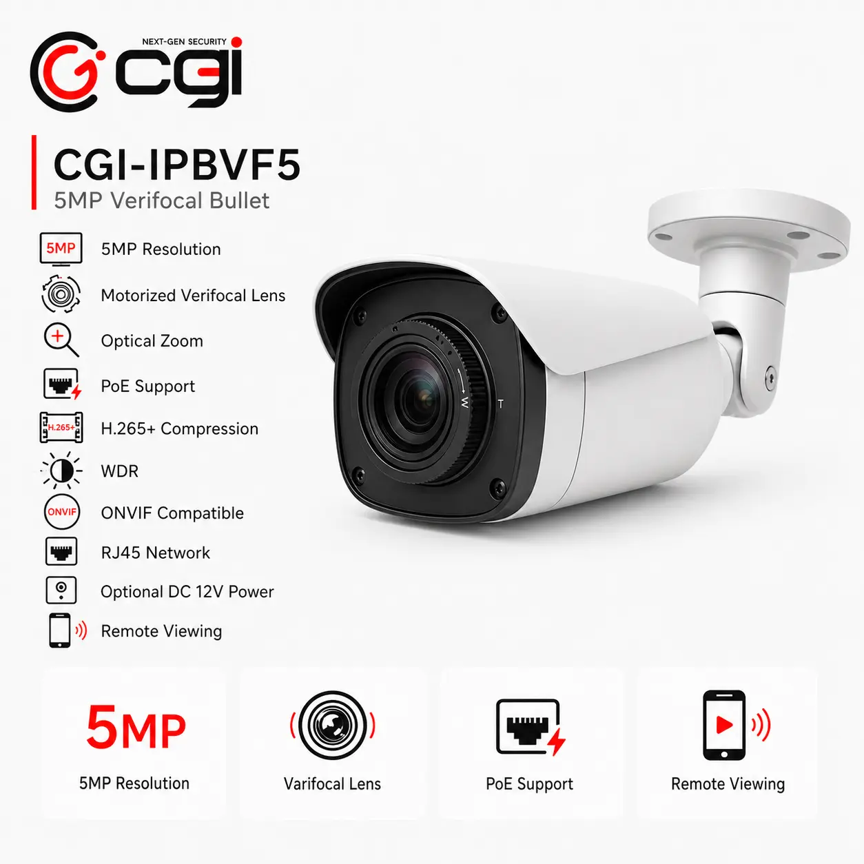 IP CAMERA 5MP VERYFOCAL BULLET